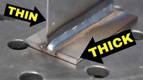 welding sheet metal to thick steel|welding thin steel to thick.